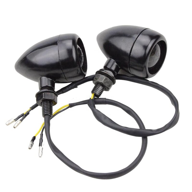 Motorcycle Turn Signal Light Supplier - Black Mental LED Indicator
