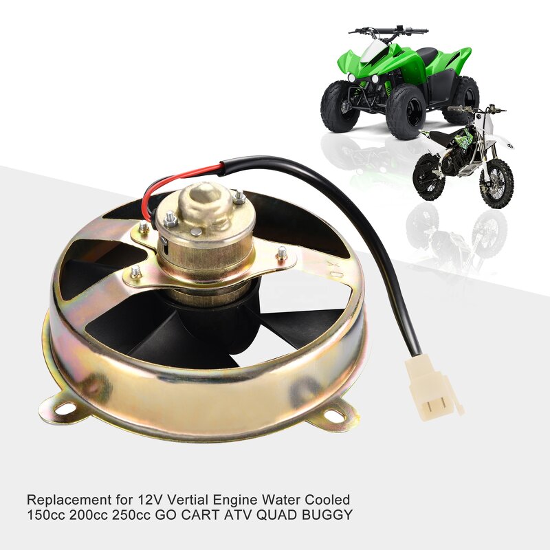 Motorcycle Radiator Cooling Fan Factory - 12V for 150-200cc Quad Dirt Bike