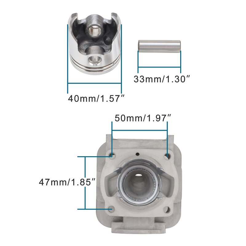 Motorcycle Cylinder Liner Kit Factory - 40mm for 2 Stroke 43-47cc Engine