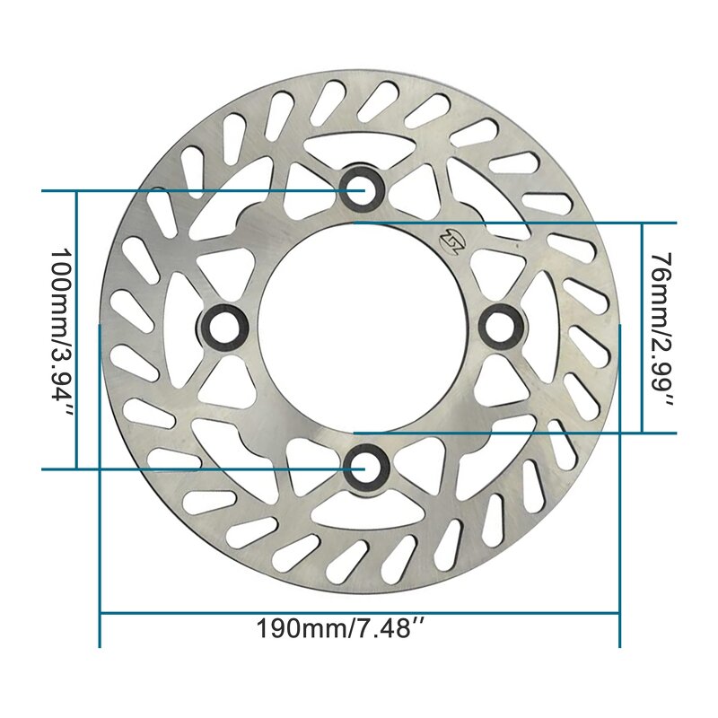 Motorcycle Brake Disc Supplier - 190mm Aluminum Alloy Rotor for Dirt Bikes