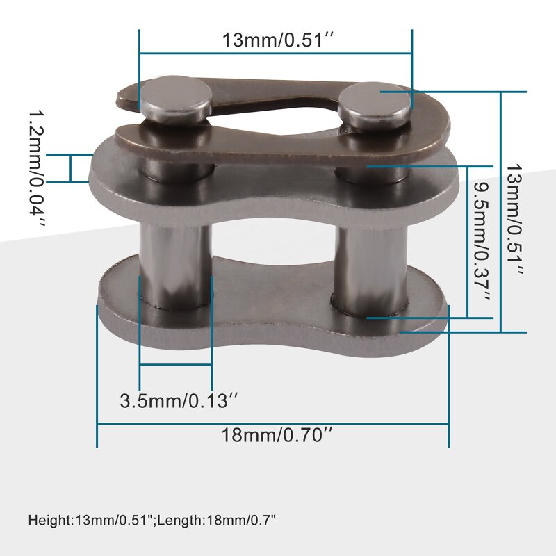 Motorcycle Chain Link Supplier - 10pcs #35H Master for Doodle Bug Motovox