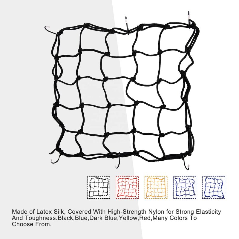 Motorcycle Fuel Tank Net Supplier - Elasticated with Hooks Hold Down