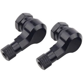 Motorcycle Valve Stems Supplier - 90 Degree Pair Spiracle Silvery