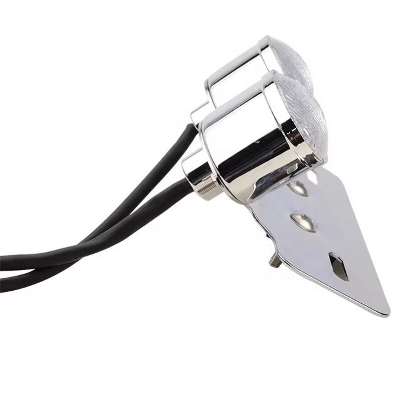 Motorcycle Tail Light Supplier - Chromed Base Clear Universal Cat Eye