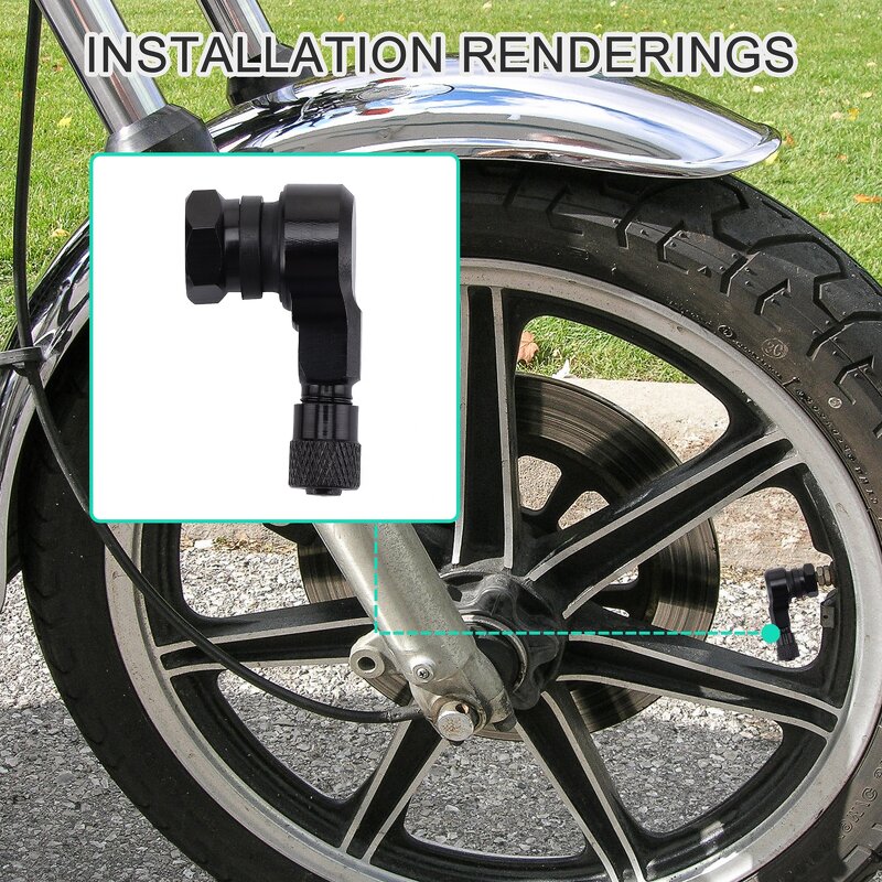 Motorcycle Valve Stems Supplier - 90 Degree Pair Spiracle Silvery