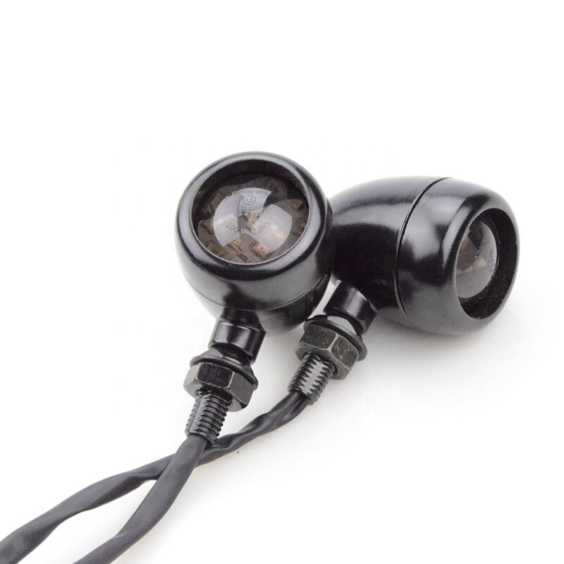 Motorcycle Turn Signal Light Supplier - Black Mental LED Indicator