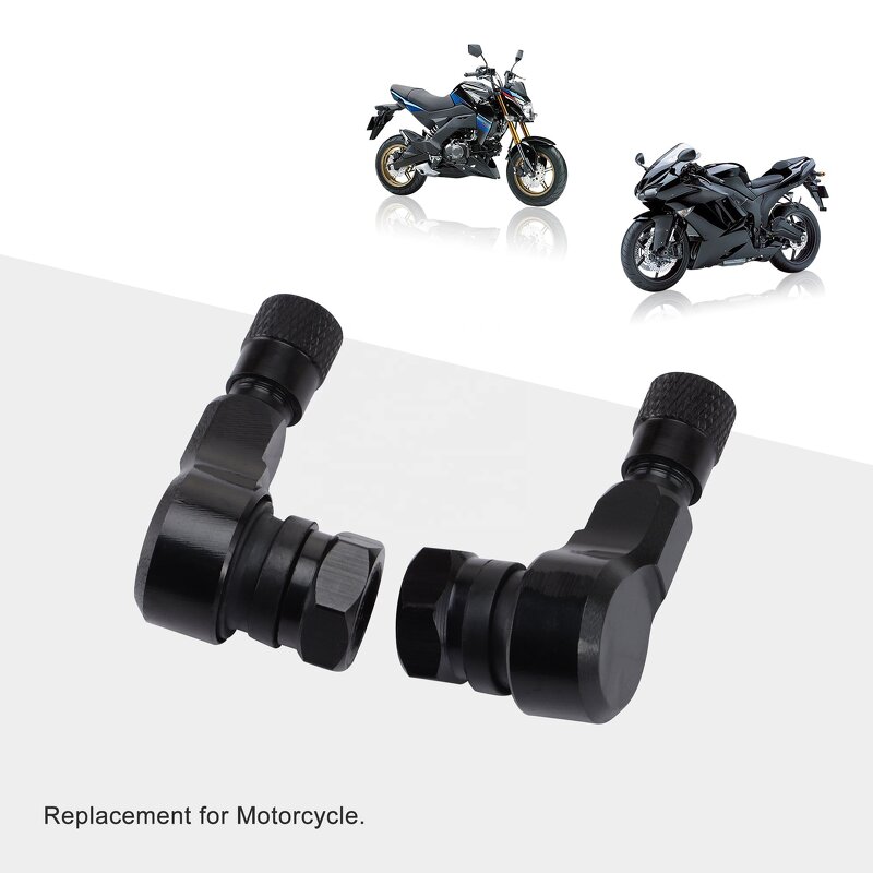 Motorcycle Valve Stems Supplier - 90 Degree Pair Spiracle Silvery