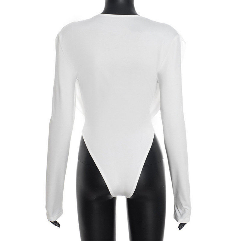 Bodysuit Manufacturer - OEM/ODM Custom Sexy Swing Collar Deep V-Neck