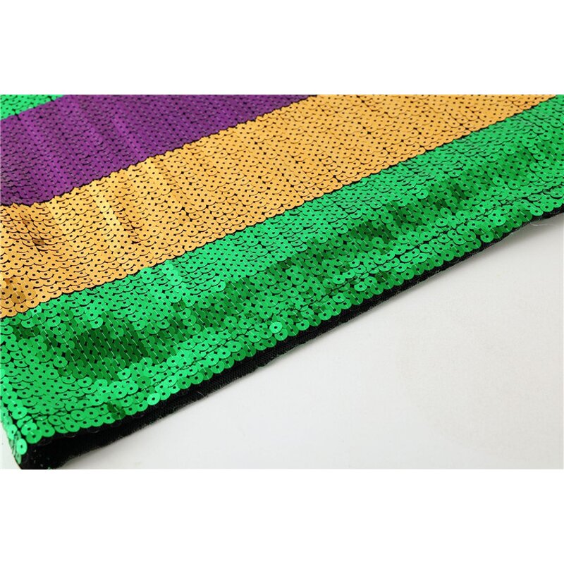 Sequin Dress Manufacturer - OEM/ODM Custom Striped Mardi Gras Color Block