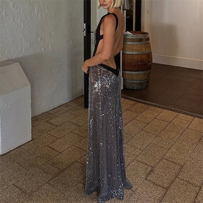 Maxi Dress Manufacturer - OEM/ODM Custom Elegant Sequined Bodycon Party