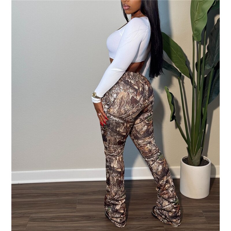 Sweat Trousers Manufacturer - OEM/ODM Custom Print High-Rise Drawstring Casual