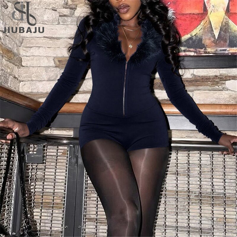 Romper Manufacturer - OEM/ODM Custom Sexy Fur Patchwork Bodycon