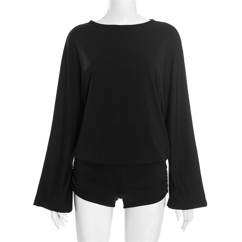 Playsuit Manufacturer - OEM/ODM Custom Backless O-Neck Full Sleeve Skinny