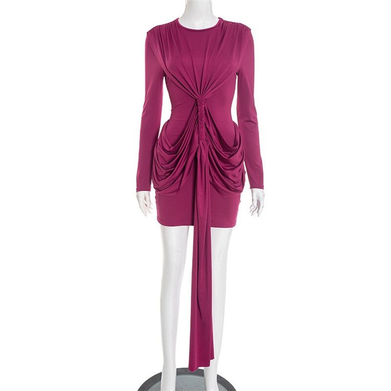 Bodycon Dress Manufacturer - OEM/ODM Custom Sexy Ruched Patchwork Solid