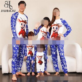Family Pajamas Set Manufacturer - OEM/ODM Custom Christmas Elk Print Matching