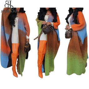 Knit Coat Manufacturer - OEM/ODM Custom Open Stitch Loose Casual Print