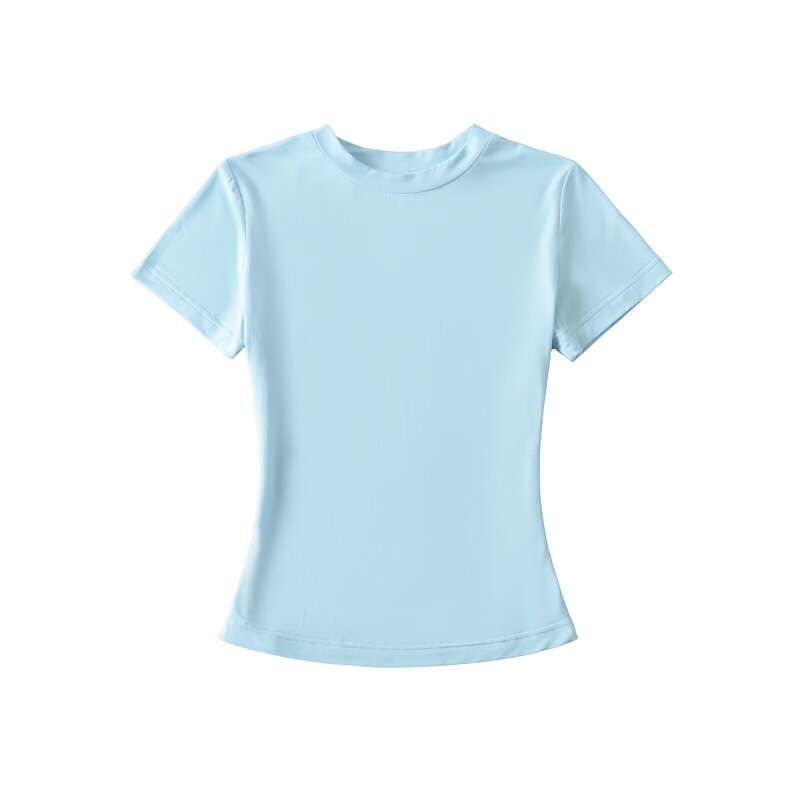 Yoga Top Manufacturer - OEM/ODM Custom Logo Short Sleeve Slim Waist O-neck