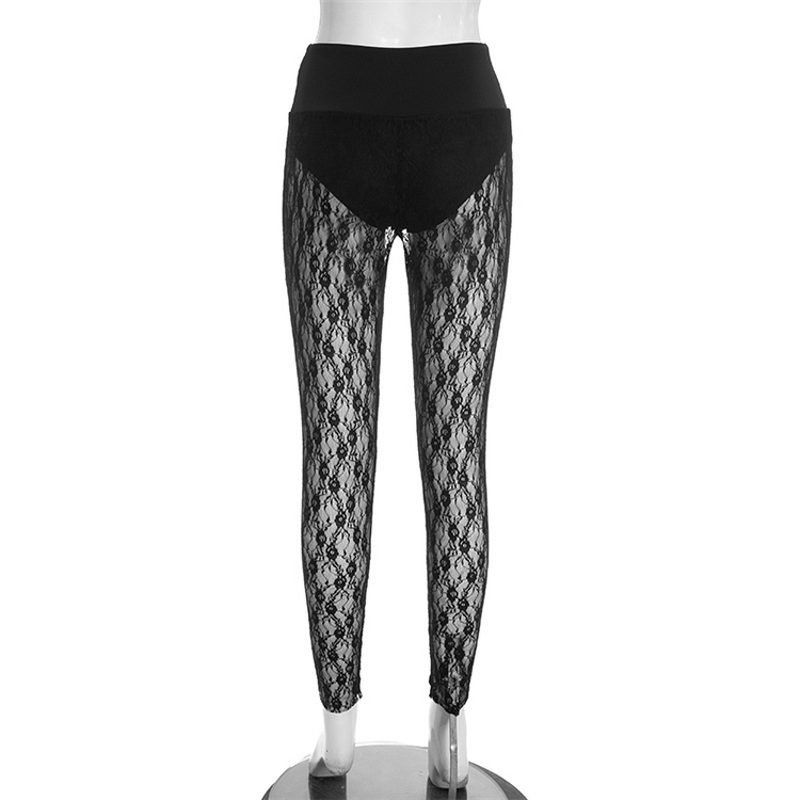 Lace Pants Manufacturer - OEM/ODM Custom Sexy High Waist Sheer Skinny