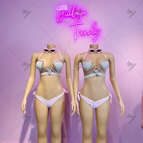 Rhinestone Bikini Manufacturer - OEM/ODM Custom Newest Crystal Stone Beachwear