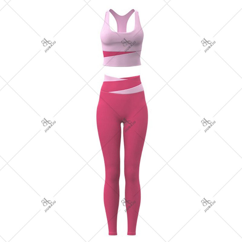 Yoga Set Manufacturer - OEM/ODM Custom Logo Two Piece Bodycon Vest Legging