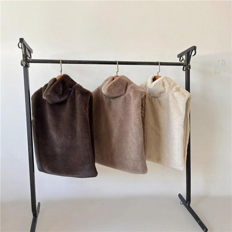 Fur Vest Manufacturer - OEM/ODM Custom Women Stand Collar Faux Fur Chic