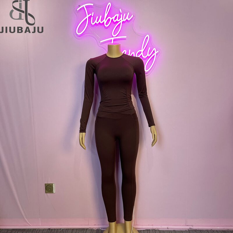 Yoga Set Manufacturer - OEM/ODM Custom Logo Women Pleated Top Legging