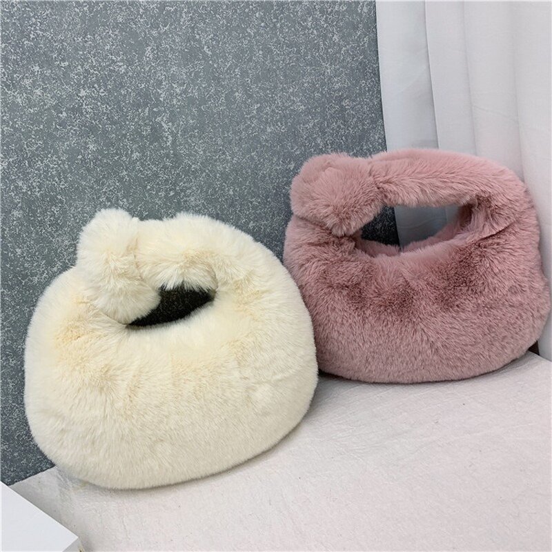 Fur Bag Manufacturer - OEM/ODM Custom Luxury Warm Plush Wrist Bags Ladies