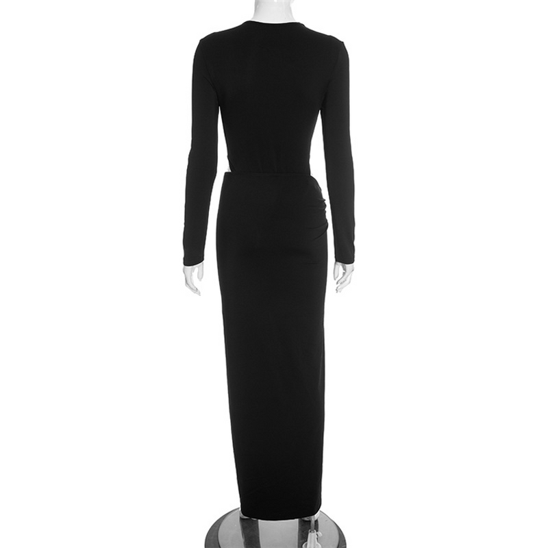 Bodysuit Set Manufacturer - OEM/ODM Custom Women Hollow Full Sleeve 2-Piece