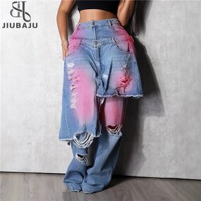 Spraying Jeans Manufacturer - OEM/ODM Custom Stretch Vintage Y2k Straight