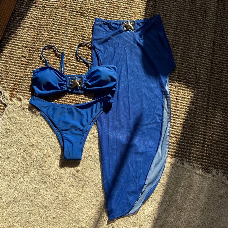 Three Piece Bikini Manufacturer - OEM/ODM Custom 2025 Sexy with Mesh Dress