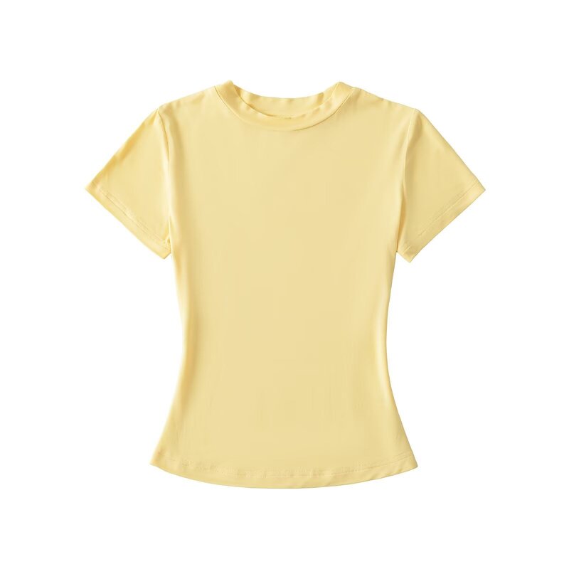 Yoga Top Manufacturer - OEM/ODM Custom Logo Short Sleeve Slim Waist O-neck