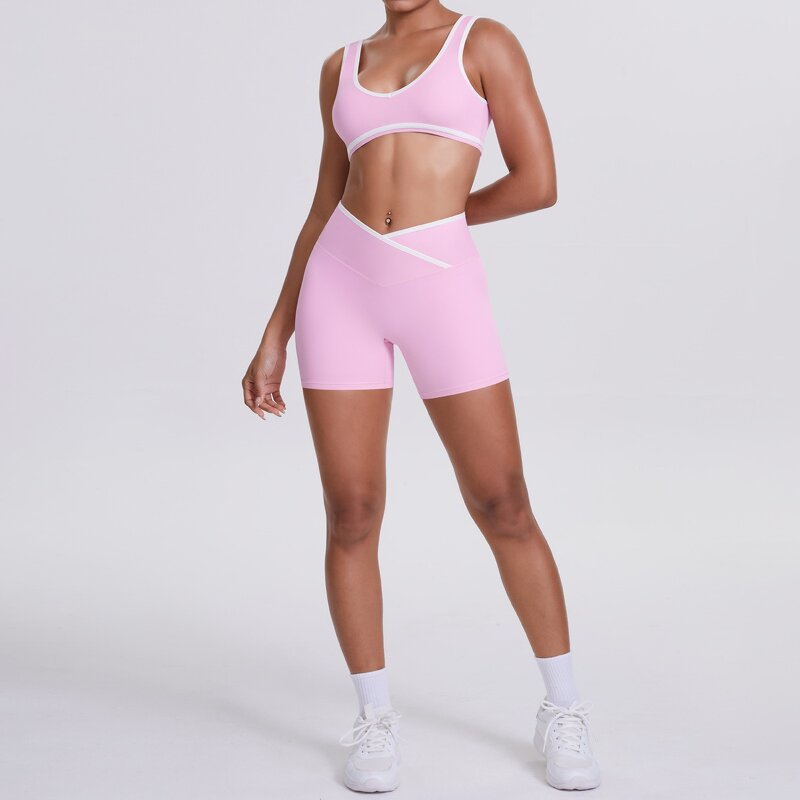 Yoga Set Manufacturer - OEM/ODM Custom Logo Sleeveless Crop Bra Short