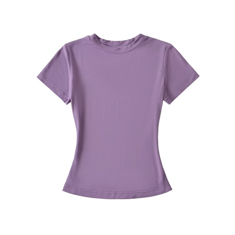Yoga Top Manufacturer - OEM/ODM Custom Logo Short Sleeve Slim Waist O-neck