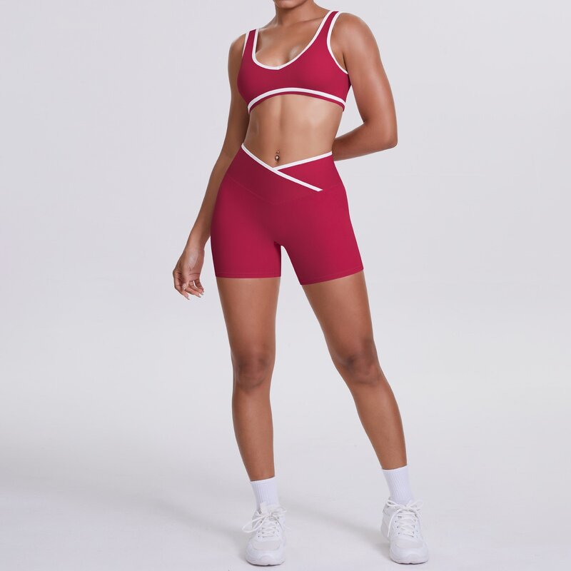 Yoga Set Manufacturer - OEM/ODM Custom Logo Sleeveless Crop Bra Short