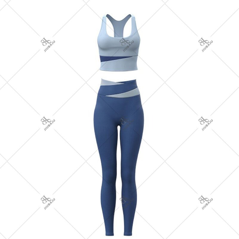 Yoga Set Manufacturer - OEM/ODM Custom Logo Two Piece Bodycon Vest Legging