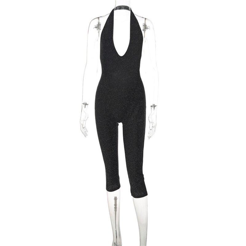 Jumpsuit Manufacturer - OEM/ODM Custom Hot Girls Bright Silk Backless