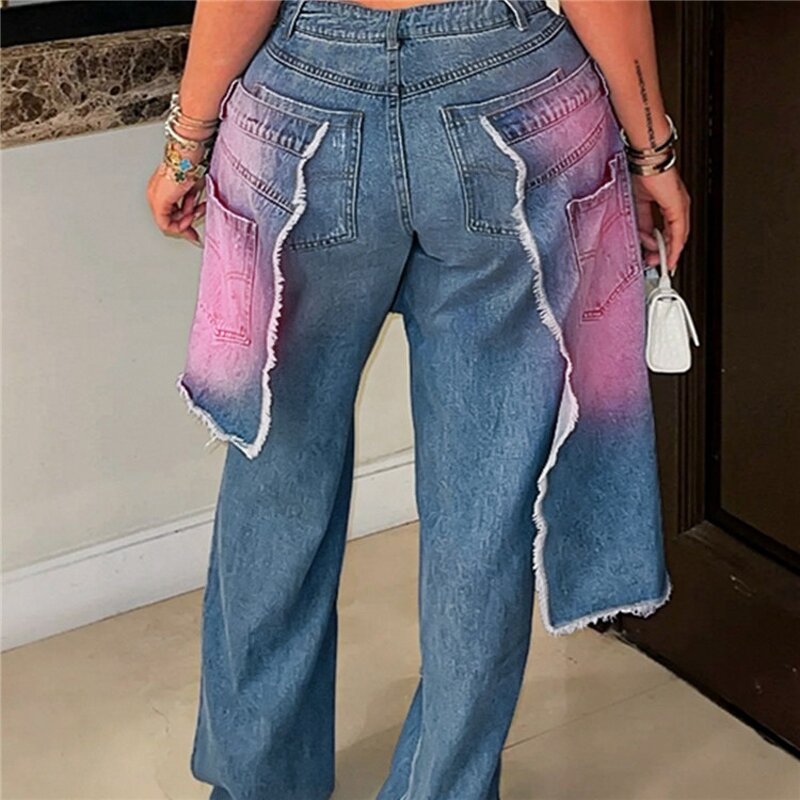 Spraying Jeans Manufacturer - OEM/ODM Custom Stretch Vintage Y2k Straight