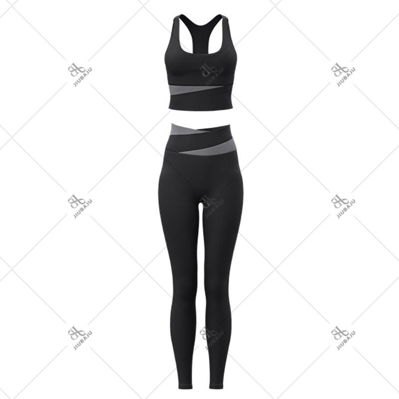 Yoga Set Manufacturer - OEM/ODM Custom Logo Two Piece Bodycon Vest Legging