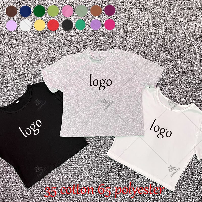 Baby Tee Manufacturer - OEM/ODM Custom Logo O-neck Crop Cotton Casual
