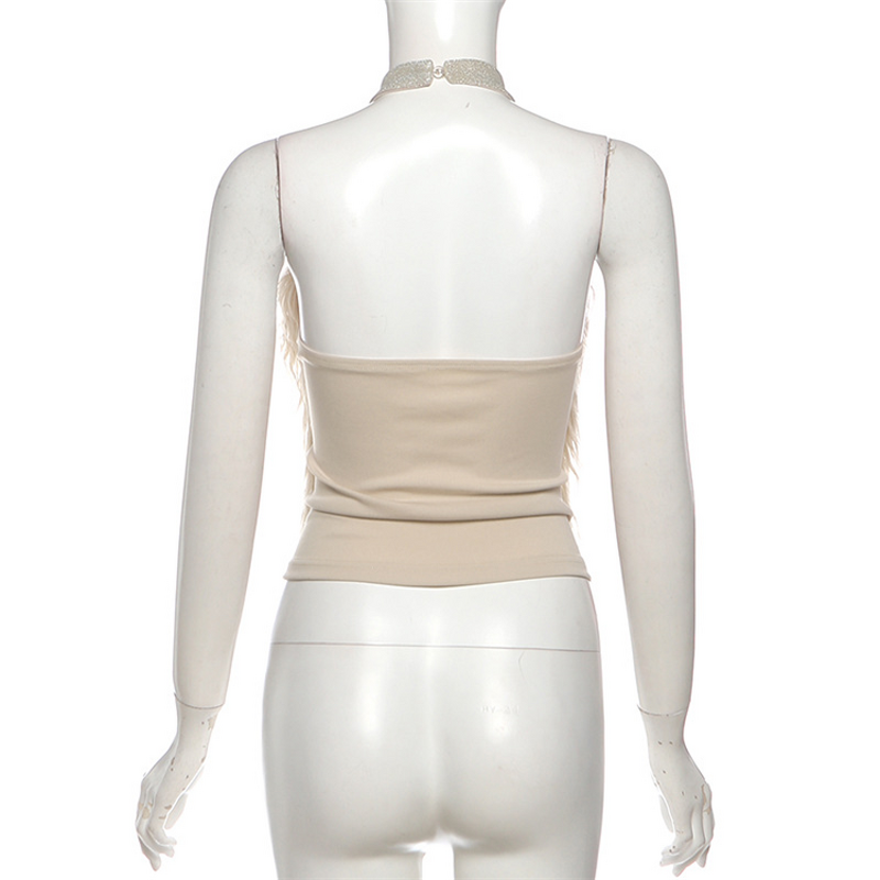 Halter Tank Top Manufacturer - OEM/ODM Custom Sexy Furry Sleeveless Backless