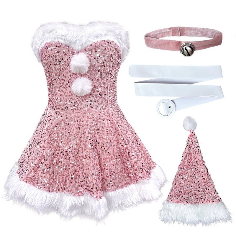 Sequin Dress Manufacturer - OEM/ODM Custom Christmas Sparkling Strapless Mini