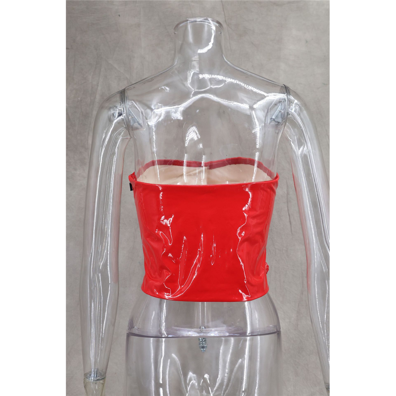 Tube Top Manufacturer - OEM/ODM Custom Sexy 3D Love Heart PU Leather