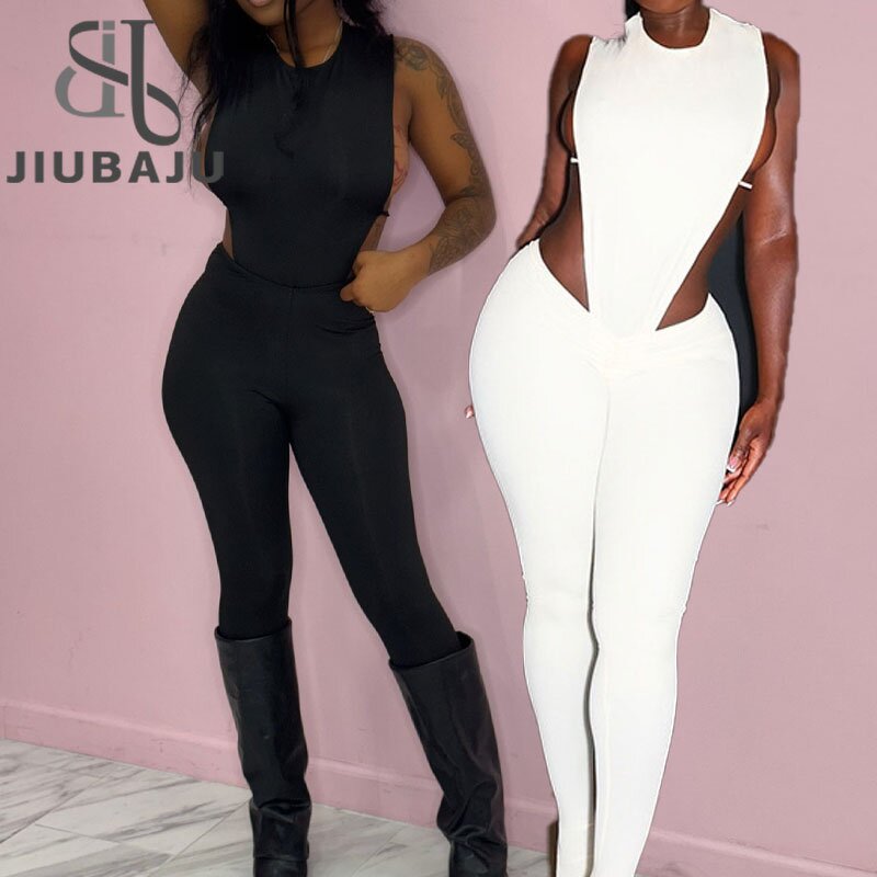 Tracksuit Set Manufacturer - OEM/ODM Custom Women Sleeveless Split Bodysuit