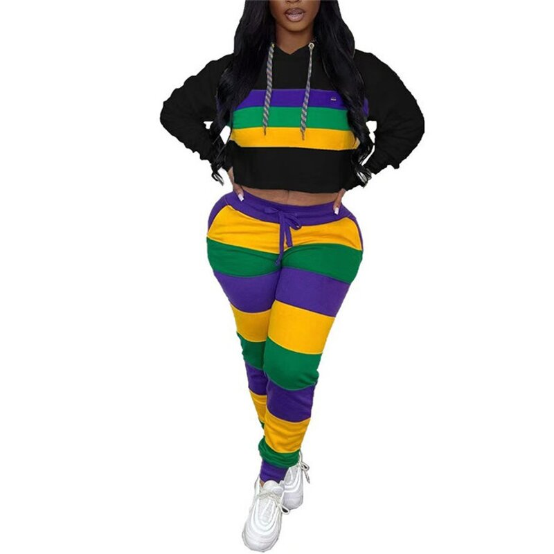 Tracksuit Set Manufacturer - OEM/ODM Custom Mardi Gras Sweatshirt Hoodies