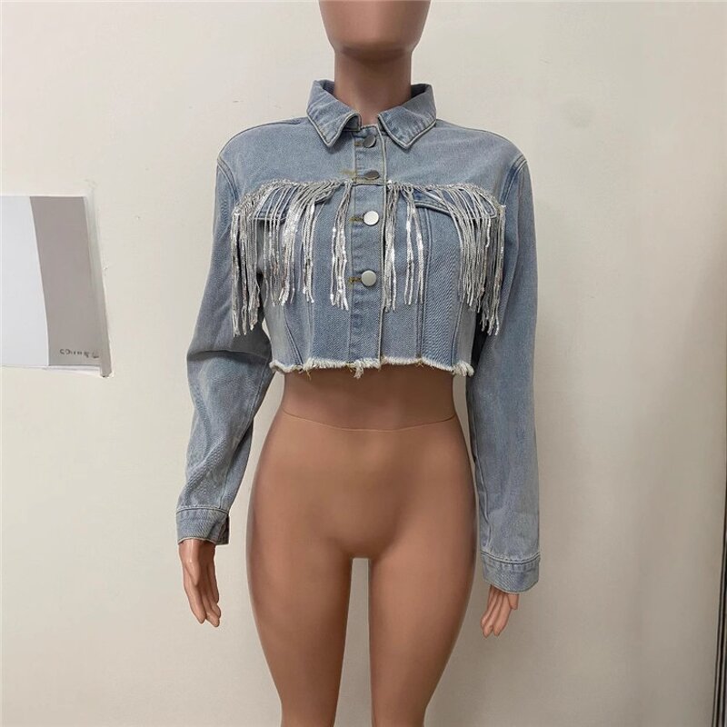 Denim Coat Manufacturer - OEM/ODM Custom Vintage Tassel Chain Street Wear