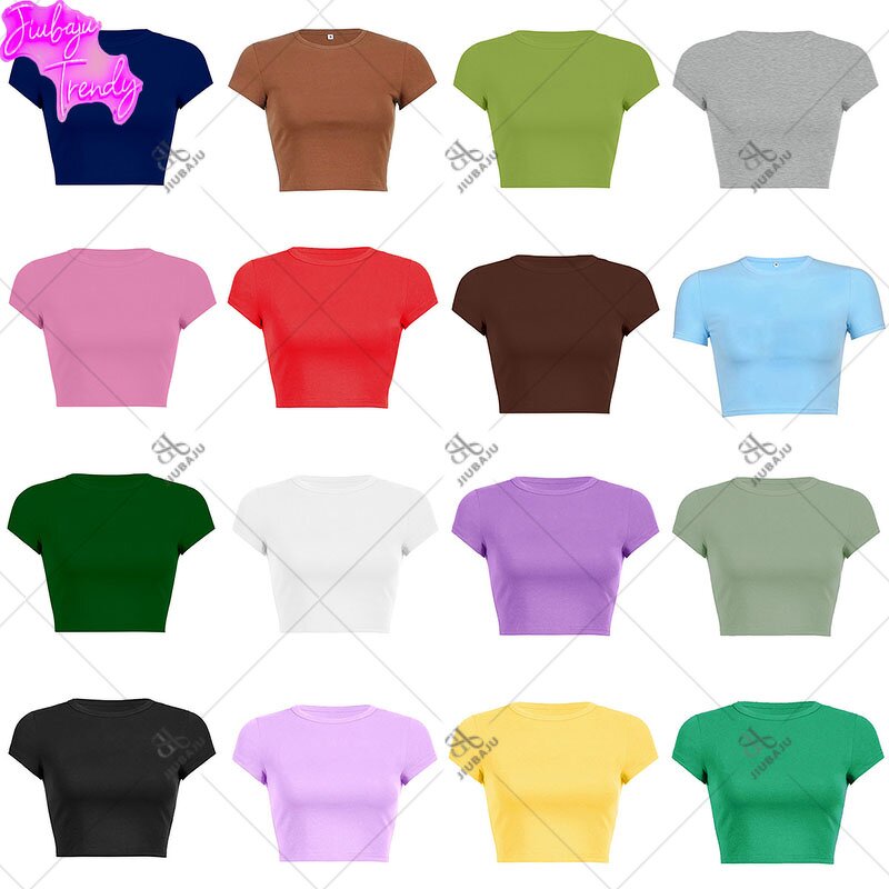 Cotton Tee Manufacturer - OEM/ODM Custom Logo Short Sleeve High Quality Crop