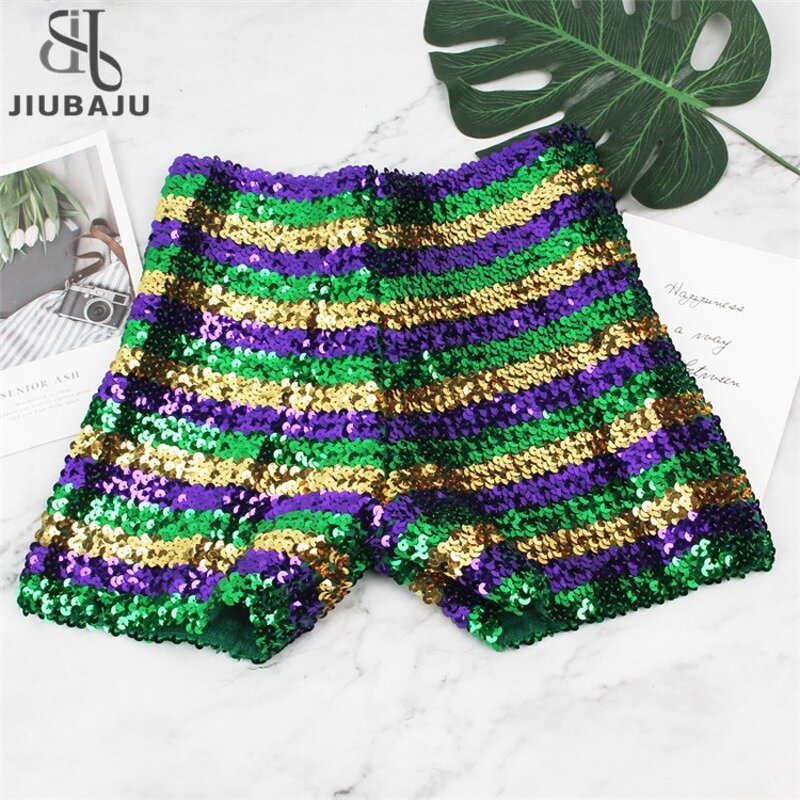 Sequin Shorts Manufacturer - OEM/ODM Custom Sexy Mardi Gras Sparkling Low