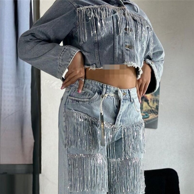 Denim Coat Manufacturer - OEM/ODM Custom Vintage Tassel Chain Street Wear