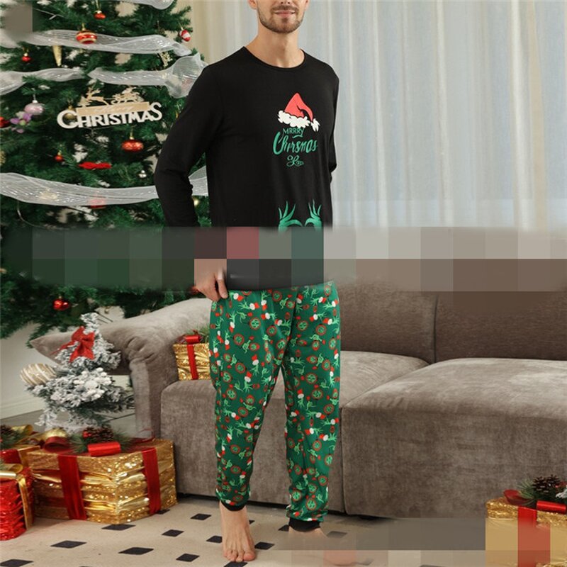 Family Pajamas Set Manufacturer - OEM/ODM Custom Merry Christmas Cartoon Print