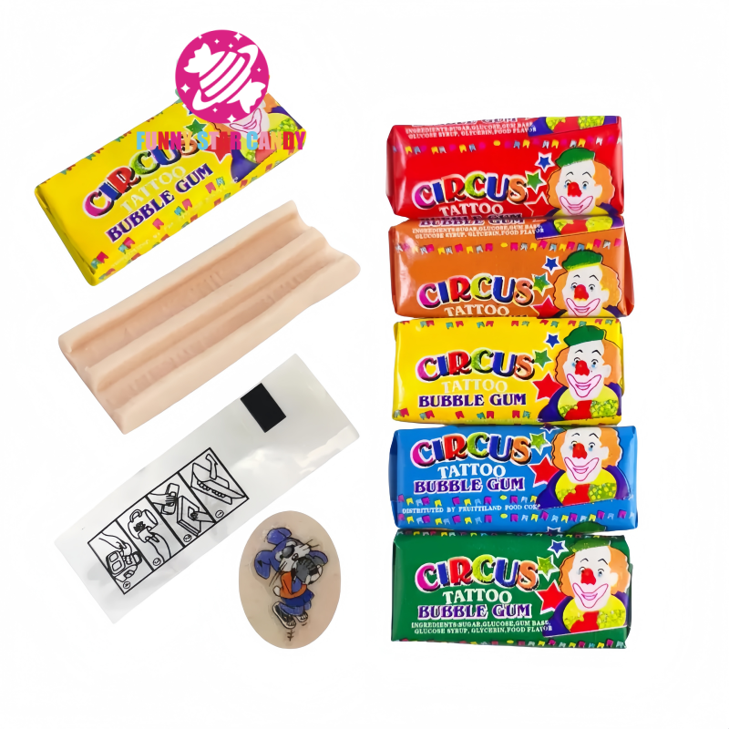 Bubble Gum Manufacturer - Chinese Cartoon Race Car Tattoo